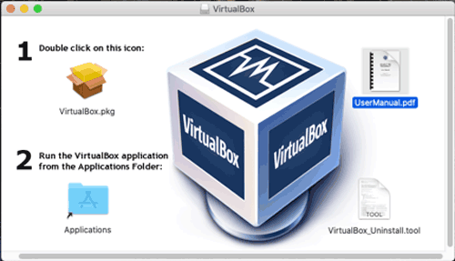Haz clic en el icono de VirtualBox.pkg